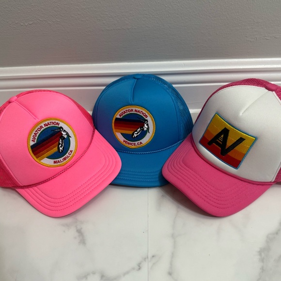 Lot of 3 Aviator Nation Trucker Hats - Picture 1 of 11